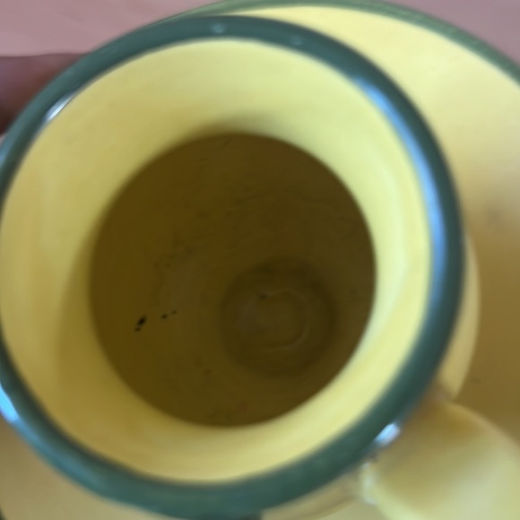 Antique 1922 Italian pottery candle dish holder  flowers Italy vintage - Picture 8 of 9